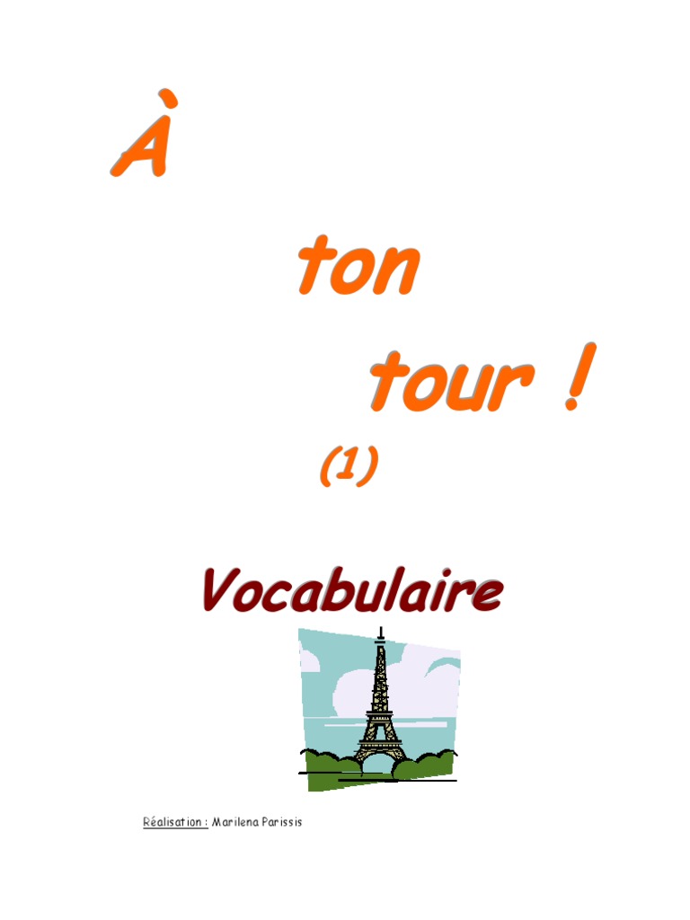 A Ton Tour Vocabulaire PDF
