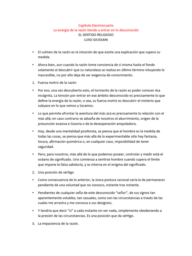 Capítulo Decimocuarto | PDF | Razón