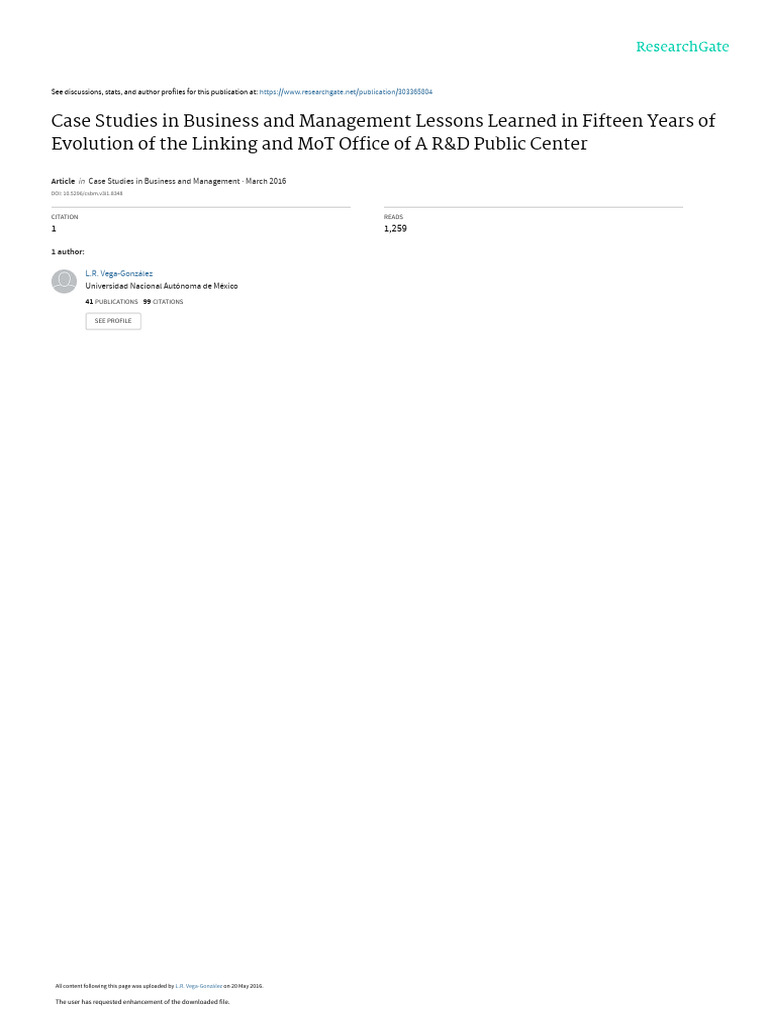 Case Studies in Business and Management | PDF | Patent | Innovation