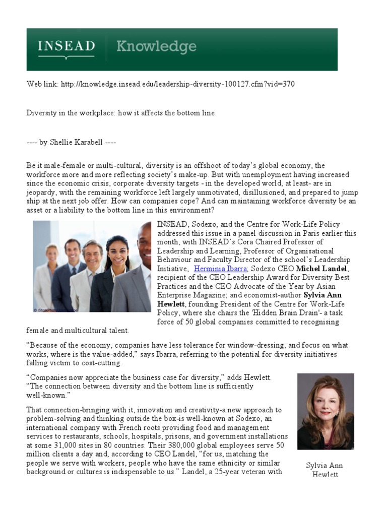 Impact of Workplace Diversity on Profits | PDF | Multiculturalism | Salary