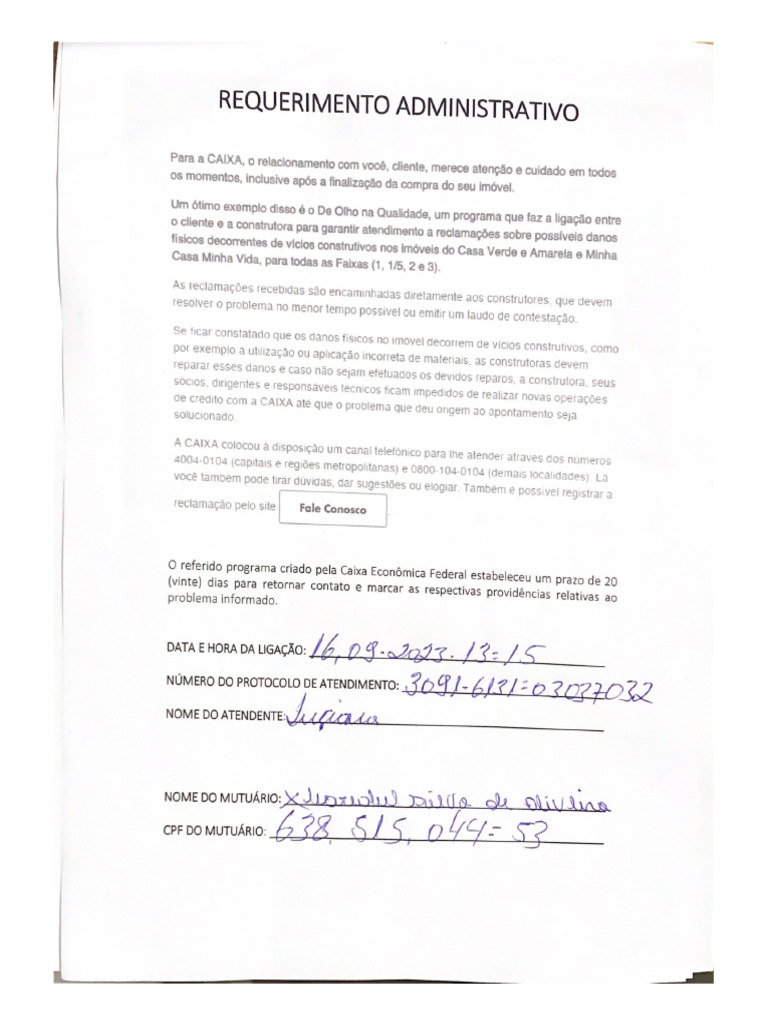 Requerimento Administrativo | PDF