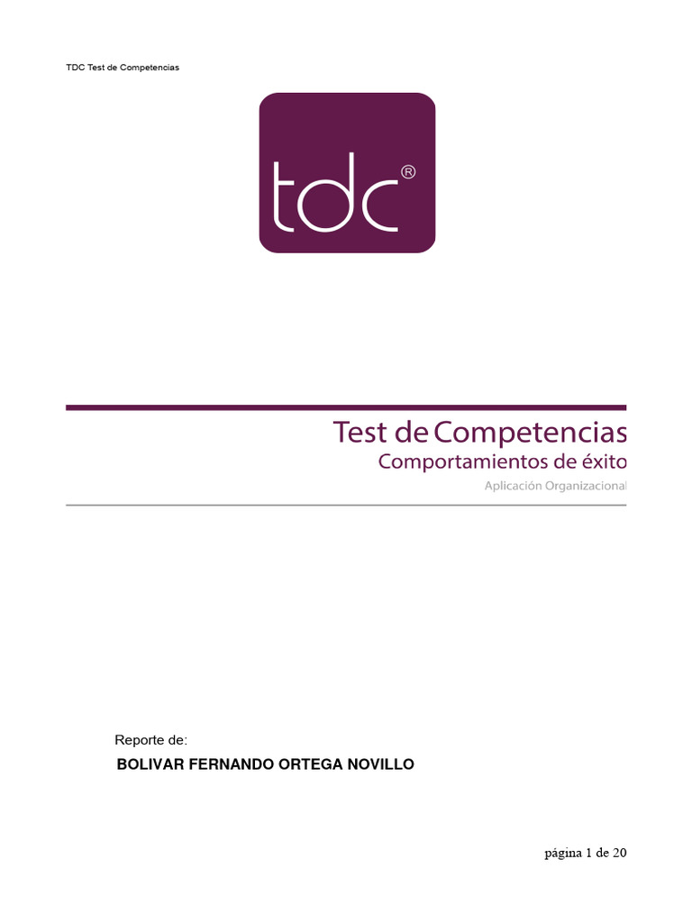 TDC + Ortega | PDF | Comportamiento | Business