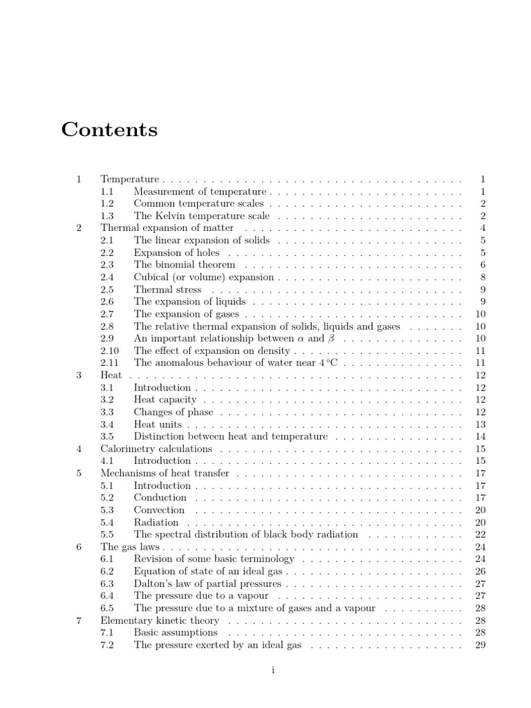 Thermal Notes | PDF | Thermal Expansion | Temperature