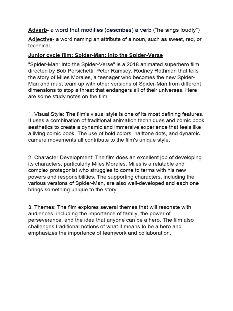 Junior Cycle English Download Free Pdf Spider Man