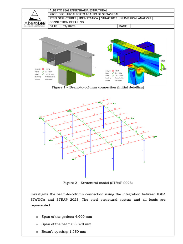 Beam-to-Column Connection Analysis | PDF | Beam (Structure) | Bending