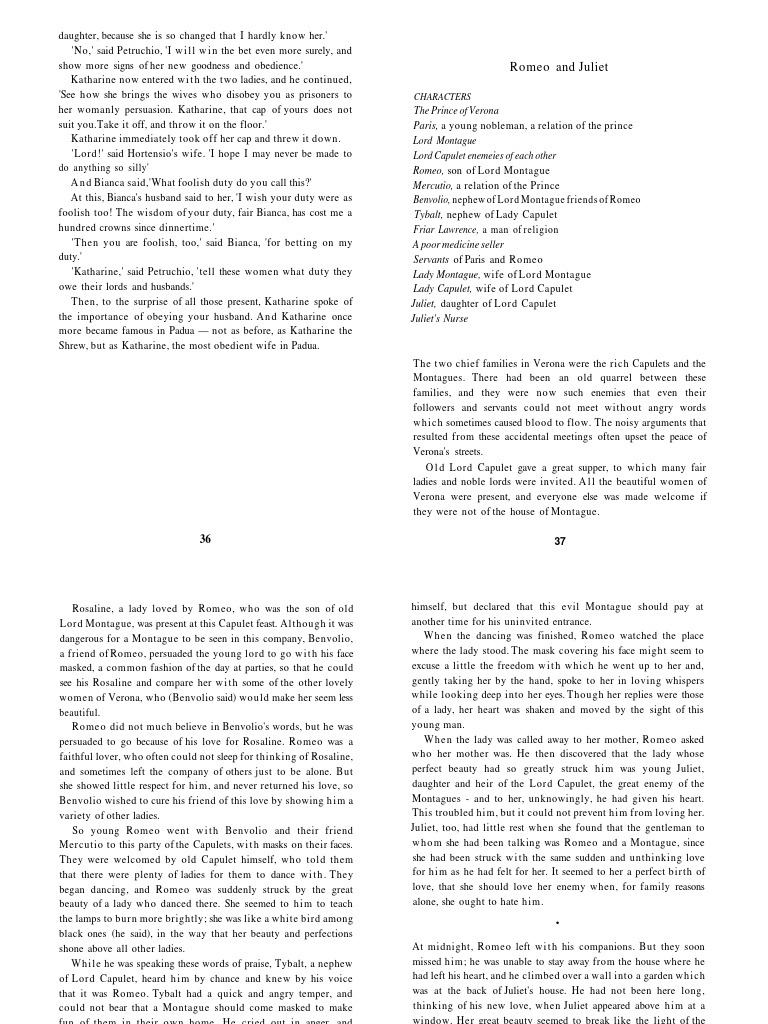 More Tales From Shakespeare - Romeo & Juliet | PDF | Characters In ...