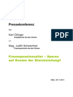 Pressekonferenz Frauenpensionsalter