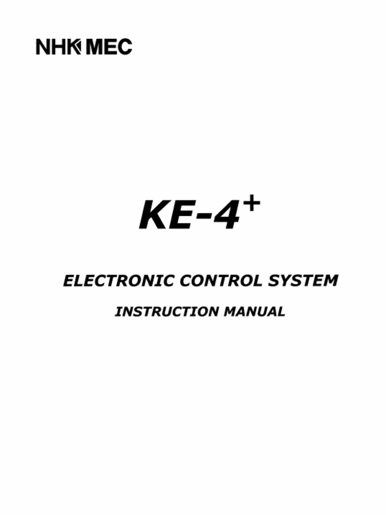 KE 4 Instruction Manual M000169 5E | PDF