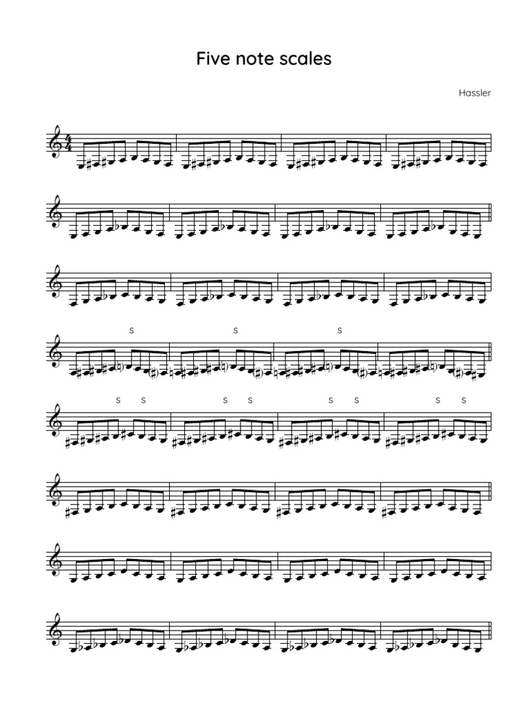 Five Note Scales | PDF