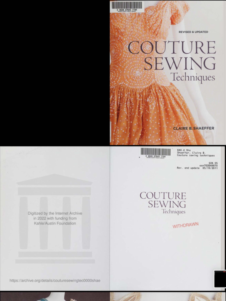 SEWING - Couture Sewing Techniques - Claire B. Shaeffer | PDF