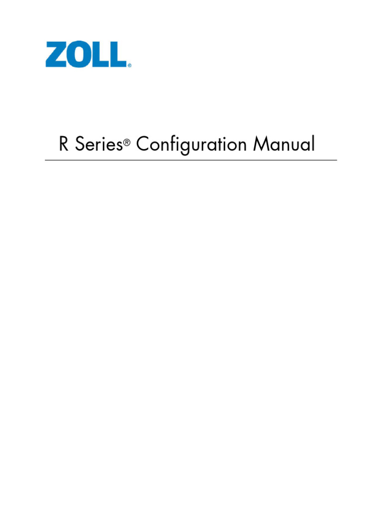 Configuration Manual ZOLL DEFIBRILLATOR | PDF | Ip Address ...