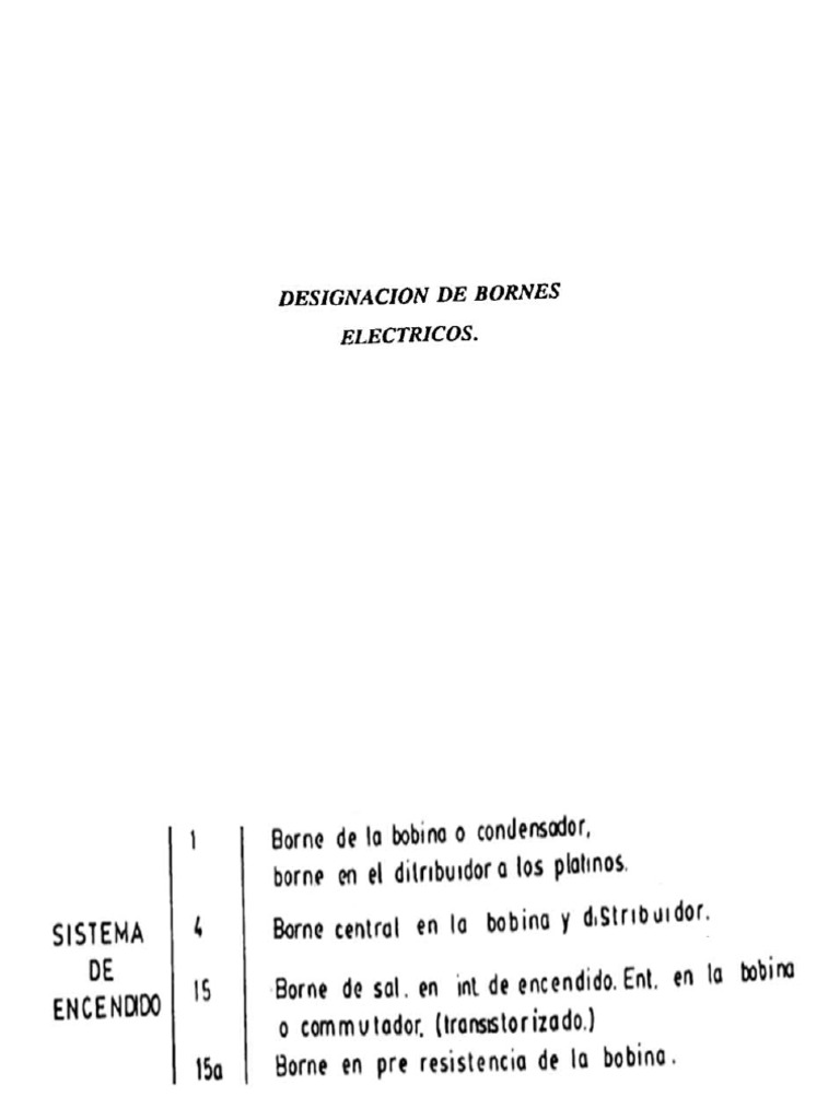 Designacion De Bornes Pdf