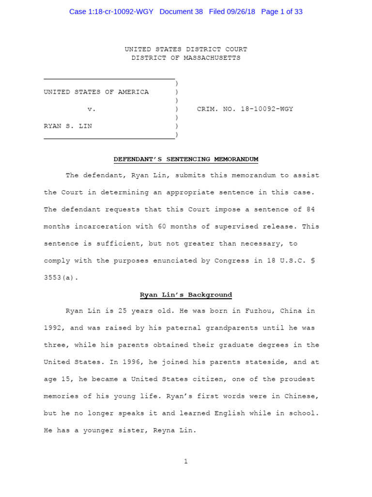 ryan-lin-def-sent-pdf-united-states-federal-probation-and