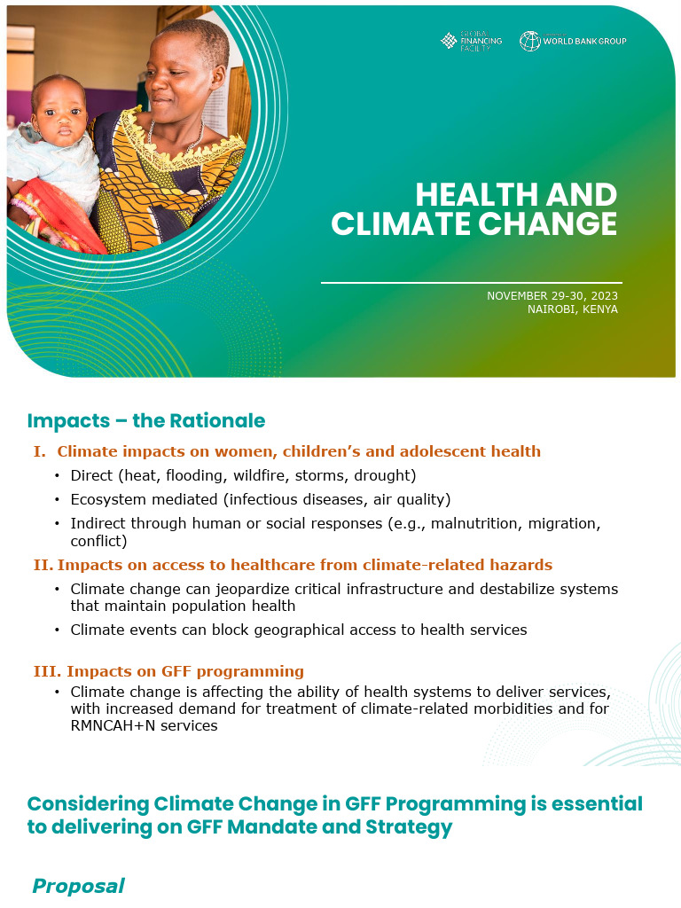 Integrating Climate in GFF Health Programs | PDF | Climate Resilience ...