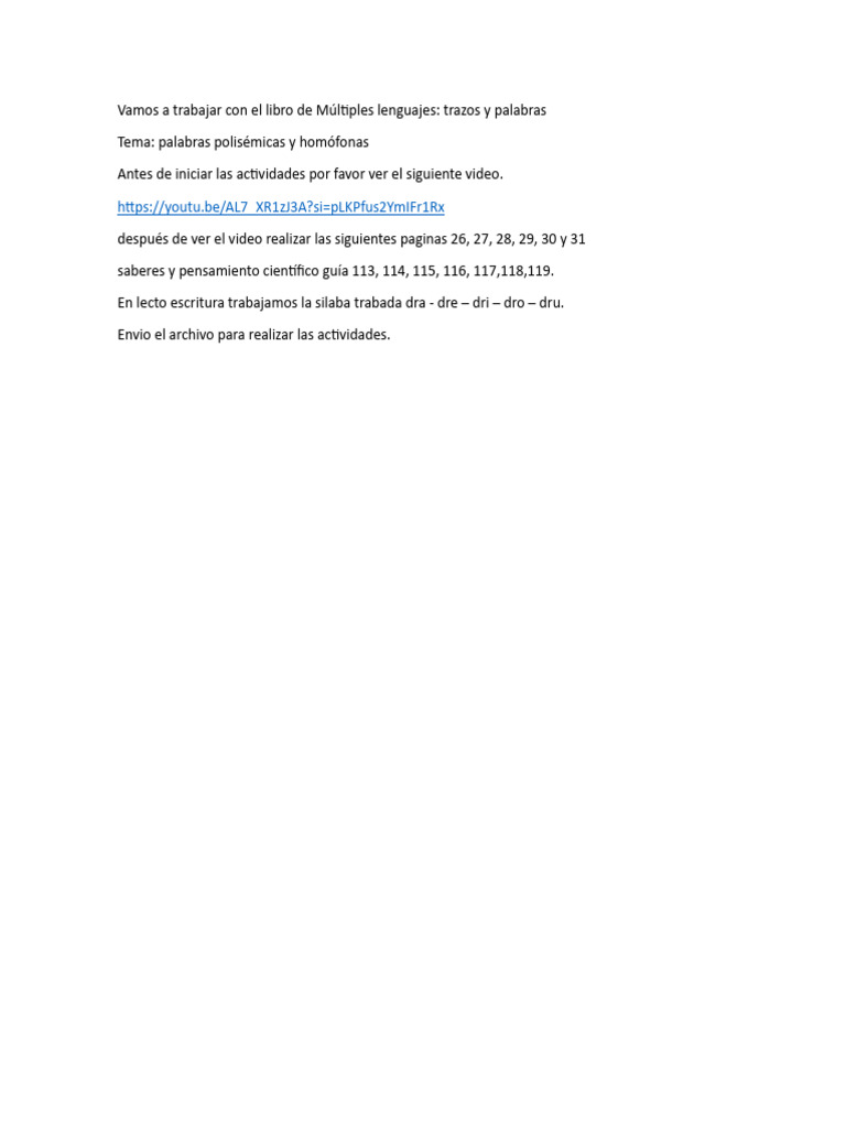 Actividades Del 20 Al 24 de Mayo | PDF
