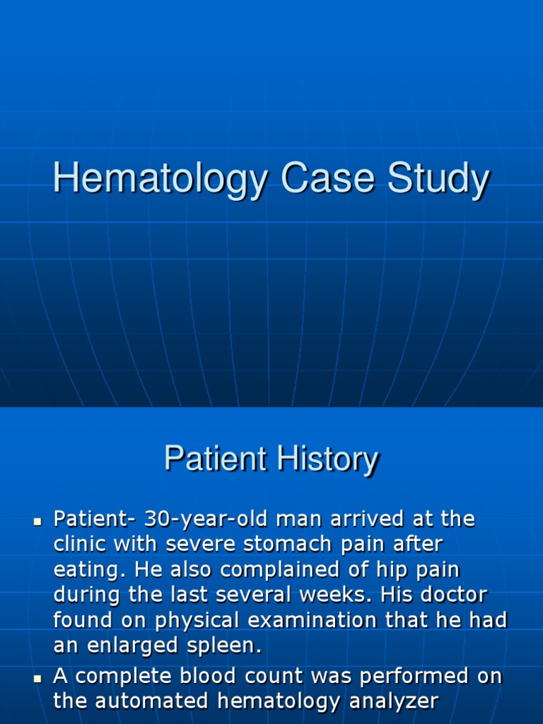 case study about hematology