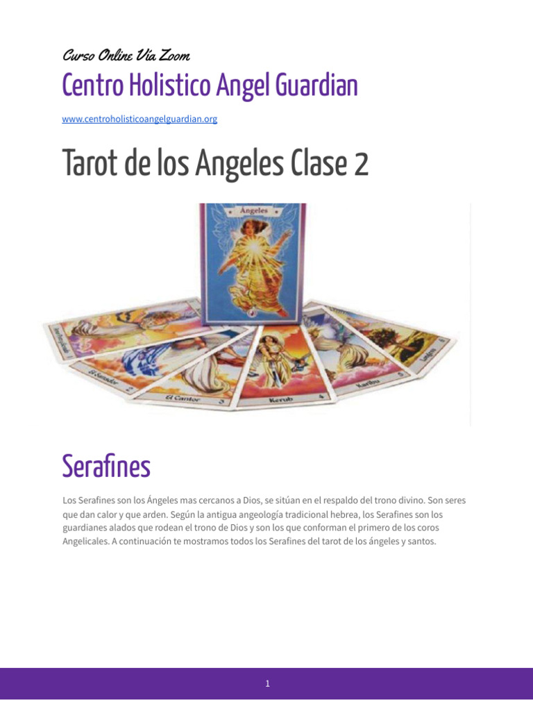 Curso Online de Tarot de Ángeles | PDF | Amor | Ángel