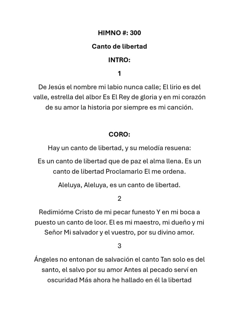 Canto de Libertad | PDF
