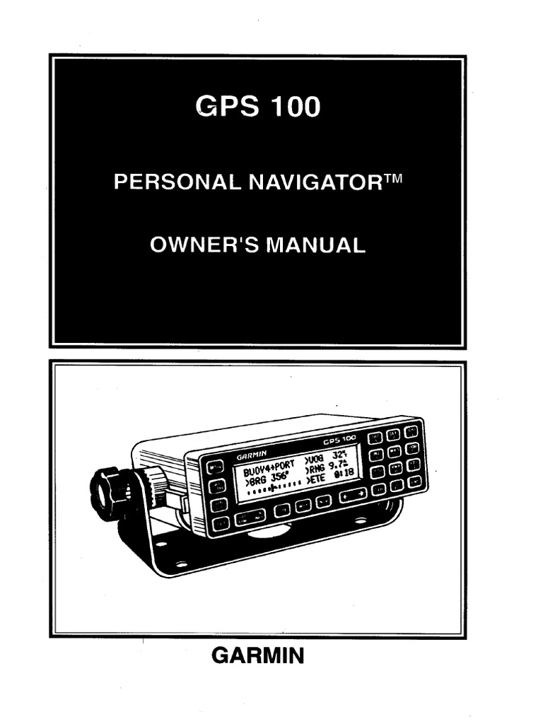 Manual Garmin 100 | PDF