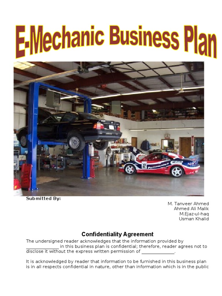automotive engineering business plan pdf