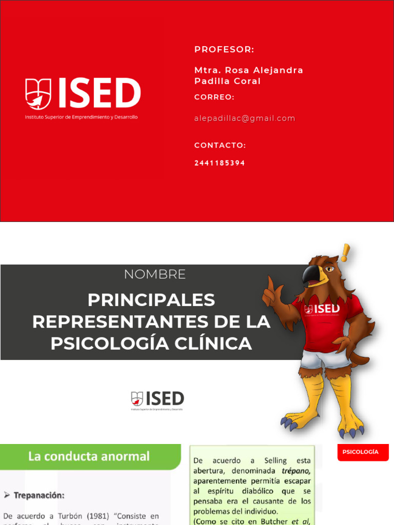 Presentacion - Ised-Representantes Psicología Clínica | PDF | Sicología ...