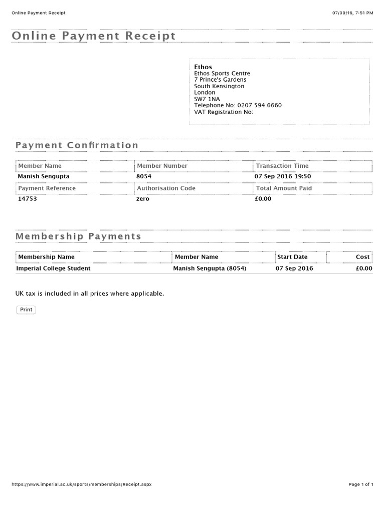 Gym Registration Pdf