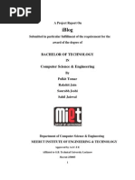 Project Report On HTML Based Web Development Blog | PDF | Blog ...