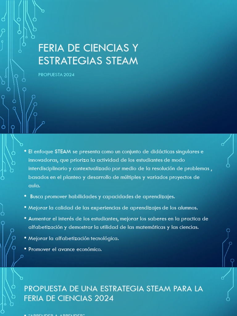 Feria de Ciencias y Estrategias Steam | PDF | Aprendizaje | Ciencia ...