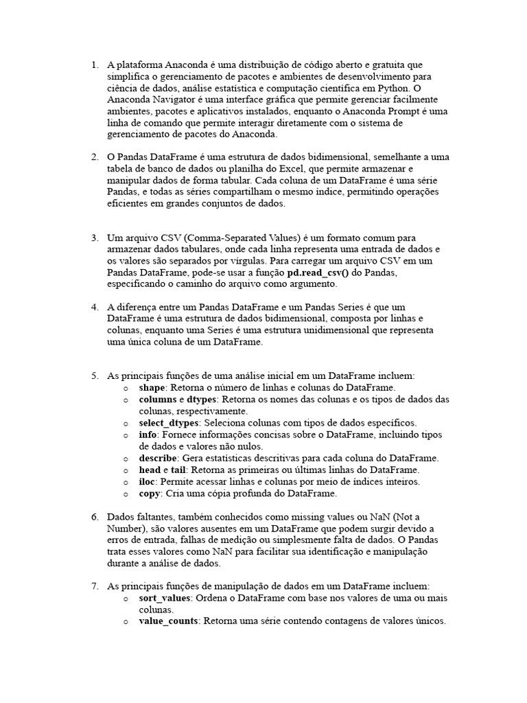 Guia de Análise de Dados com Pandas | PDF | Dados | Estrutura de dados