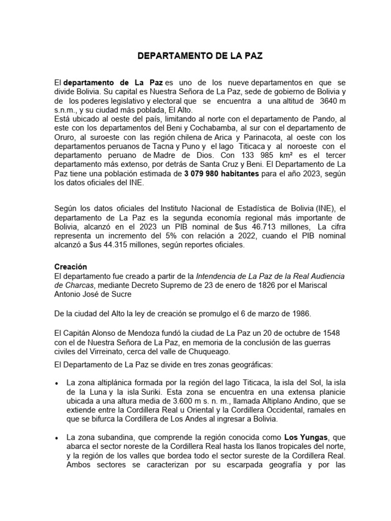 La Paz Pdf