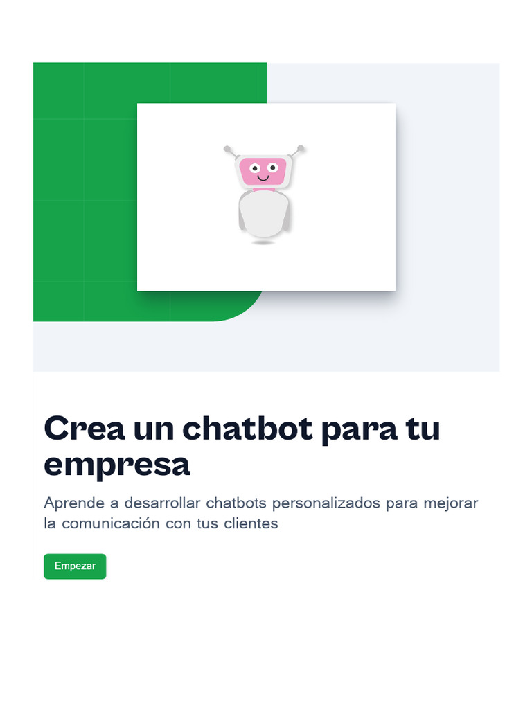 Crea Un Chatbot para Tu Empresa | PDF | Inteligencia artificial ...