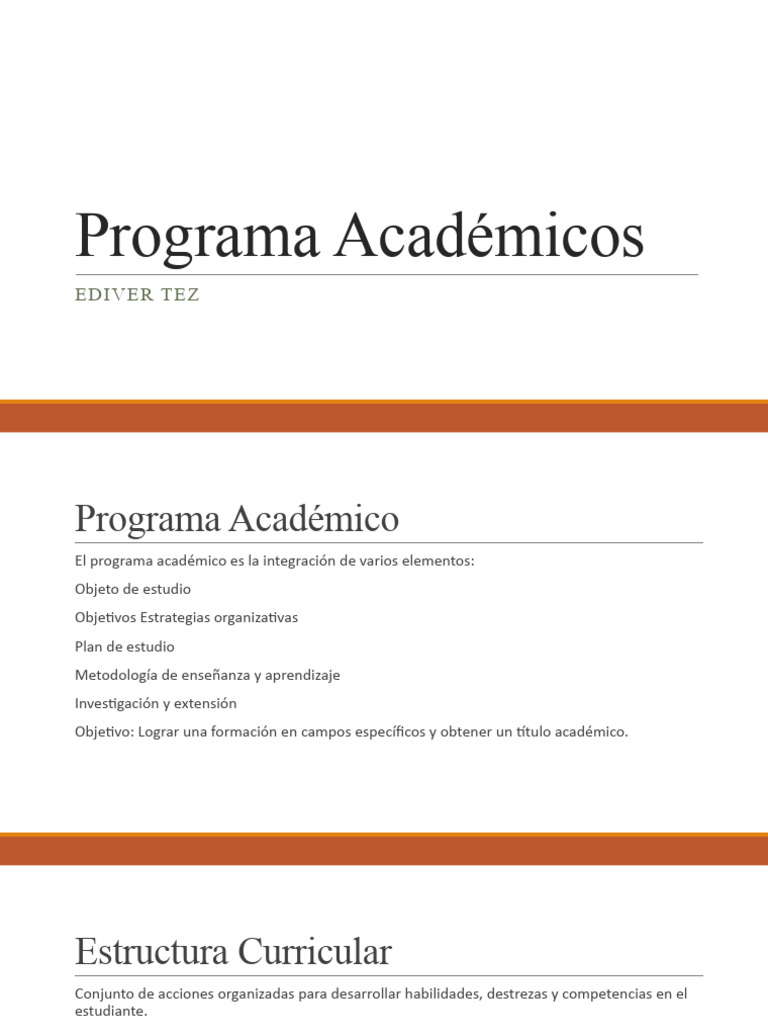 Definición de Programa Académico | PDF | Plan de estudios | Cognición