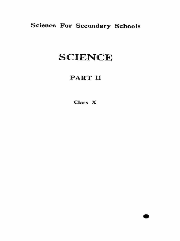 Class 10 Science Old Pdf