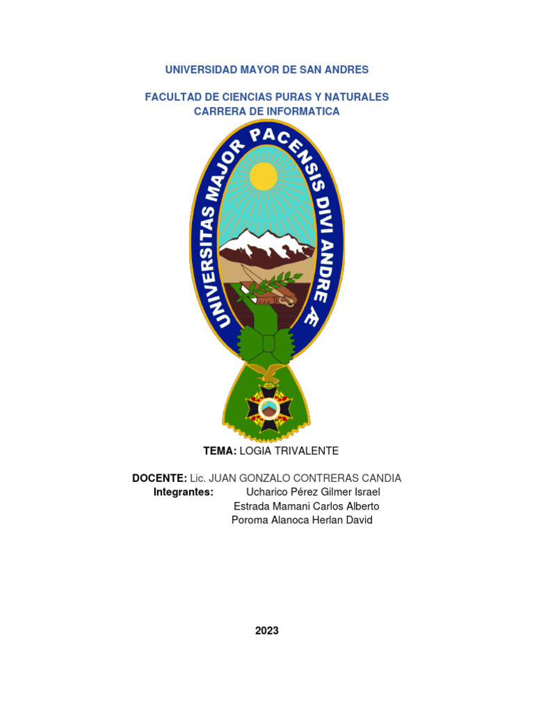 Lógica Trivalente PDF Matemáticas Lógica