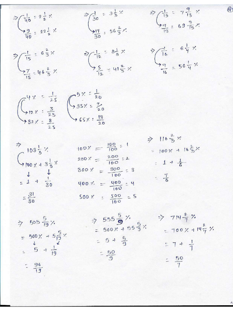 CLASS - 02 (Class Notes Eng) Percentage | PDF