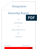 Management Internship Report: (Faculty Mentor) (Industry Mentor)