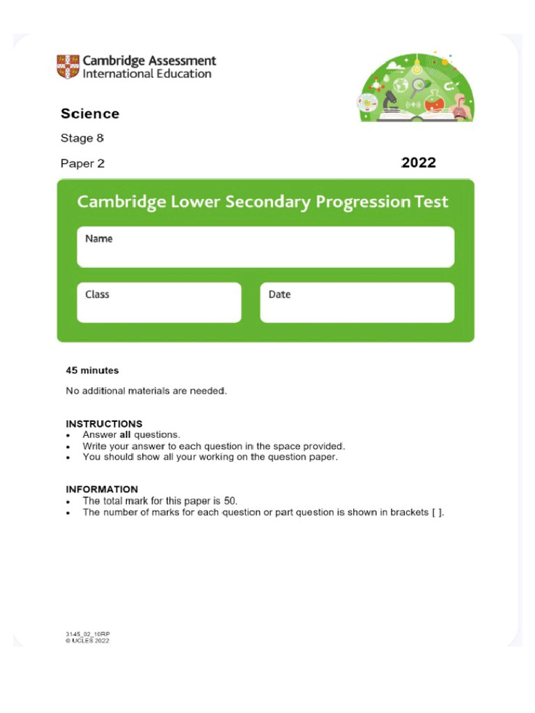 Science pp2 2022 | PDF
