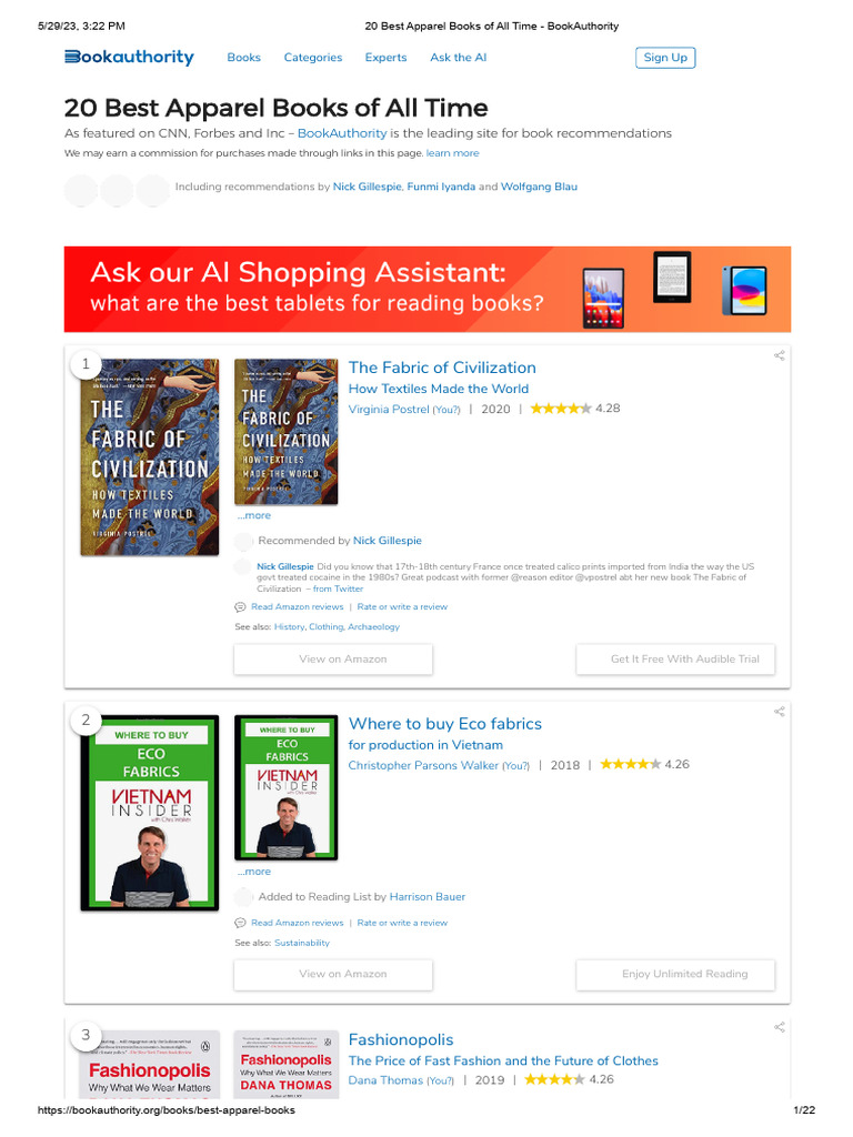 20 Best Apparel Books of All Time - BookAuthority | PDF | Clothing ...