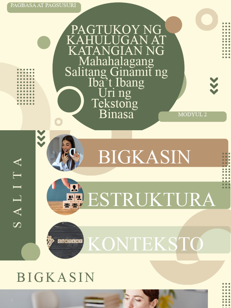 Pagbasa At Pagsusuri Modyul 2 Pdf