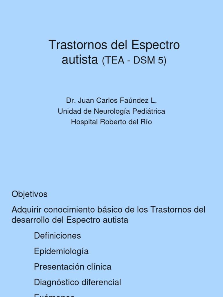 Trastorno Espectro Autista 2023 | PDF | Espectro autista | Desorden ...
