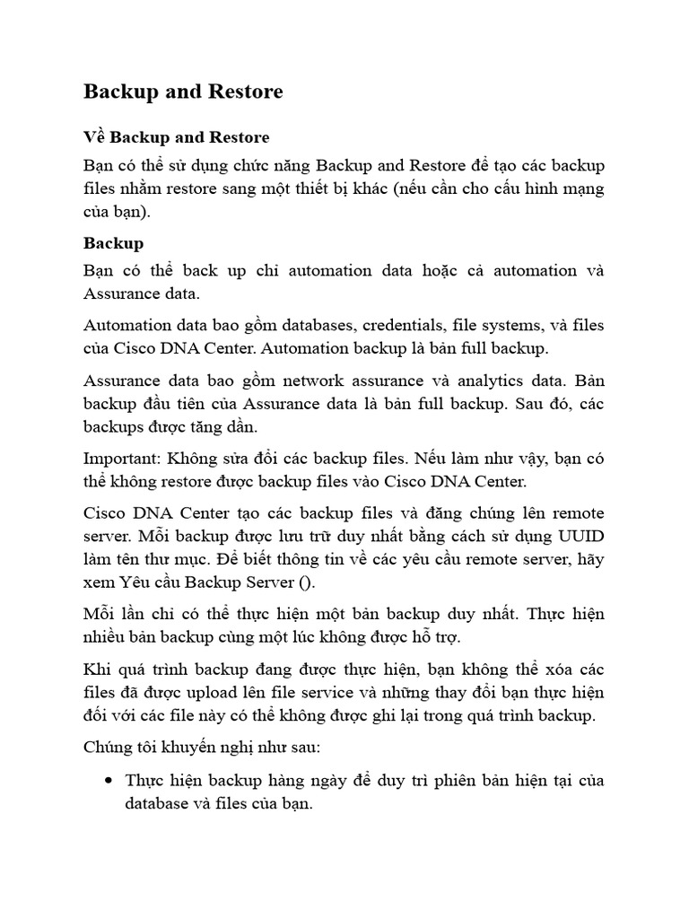 Backup And Restore Pdf