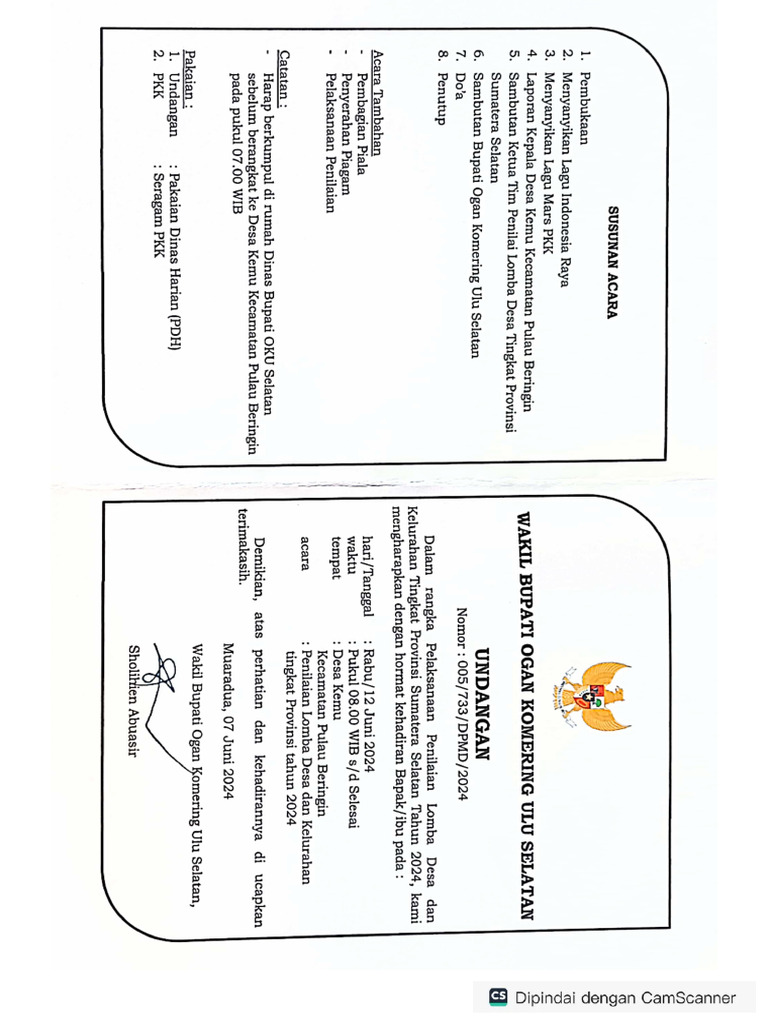 Undangan Lomba Desa | PDF