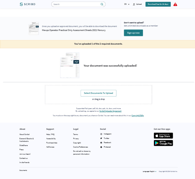 Upload A Document - Scribd | PDF | Scribd | World Wide Web