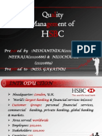 Quality Management of HSBC