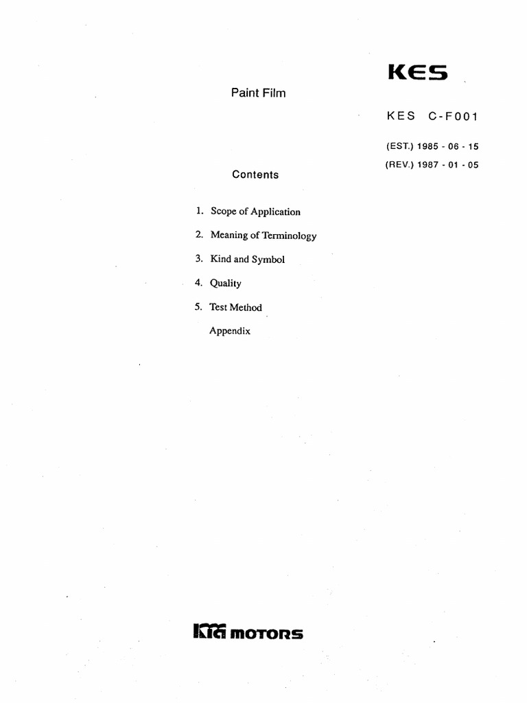 Kesc F001 | PDF