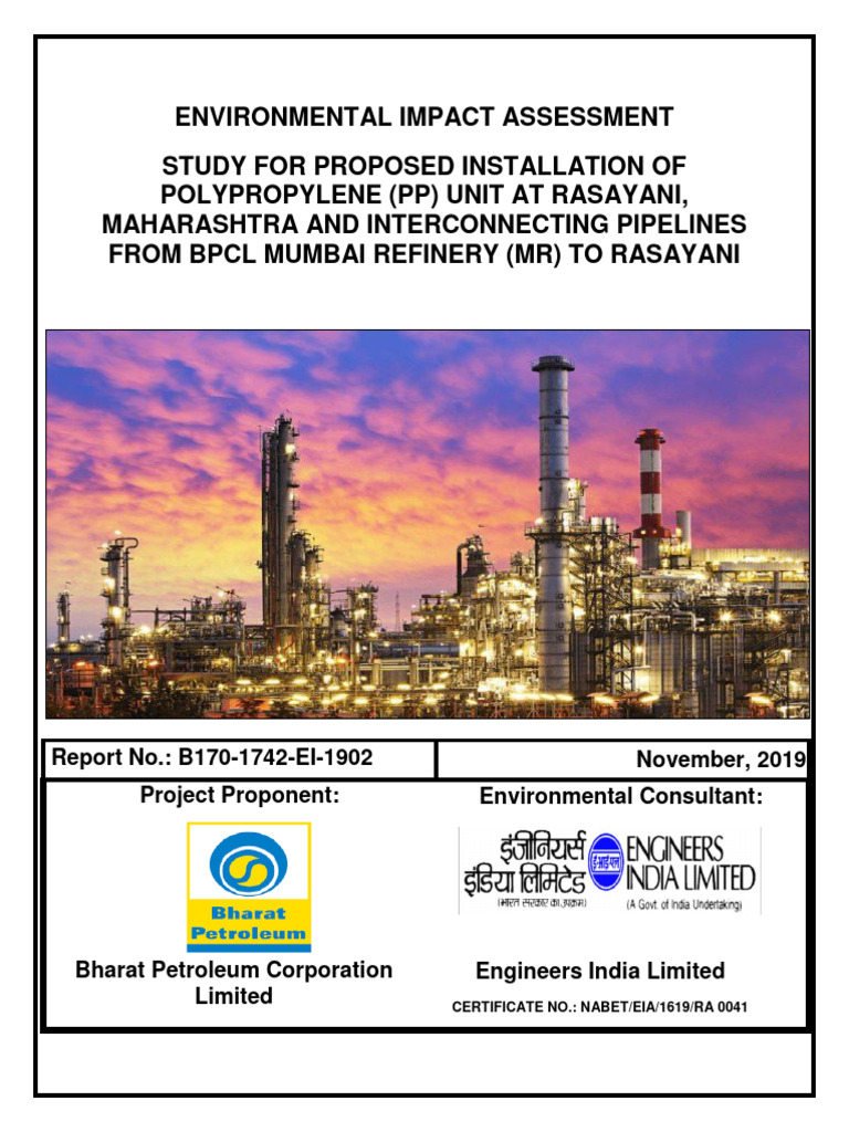 BPCL PP Rasayani | PDF | Environmental Impact Assessment | Occupational ...