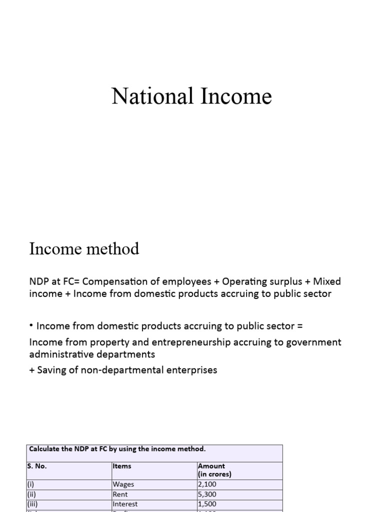 National Income Numericals | PDF | Gross Domestic Product | Value Added