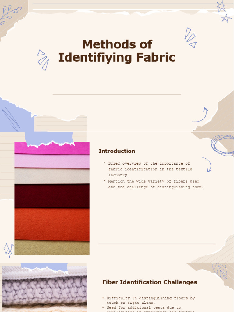 Methods of Identifying Fabrics | Download Free PDF | Textiles | Fibers