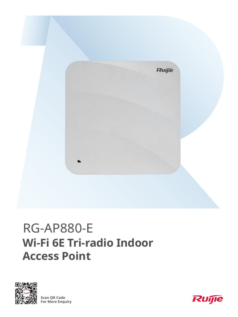 Ruijie RG-AP880-E Wi-Fi 6E Access Point | PDF | Wi Fi | Computer Network