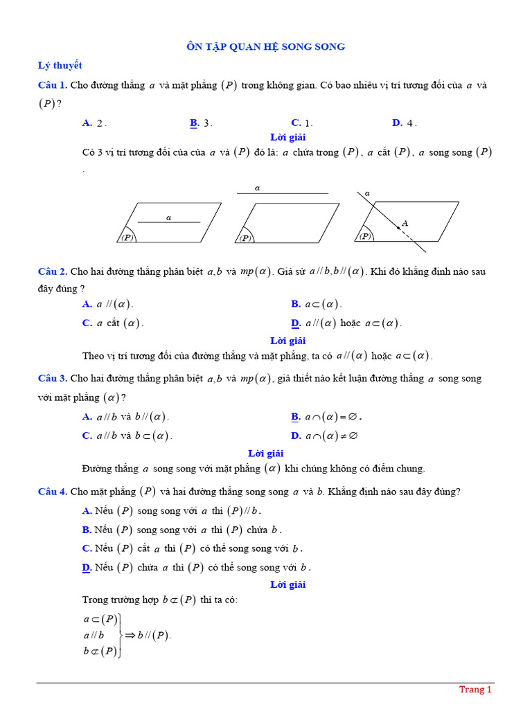 QHSS - Đáp Án | PDF